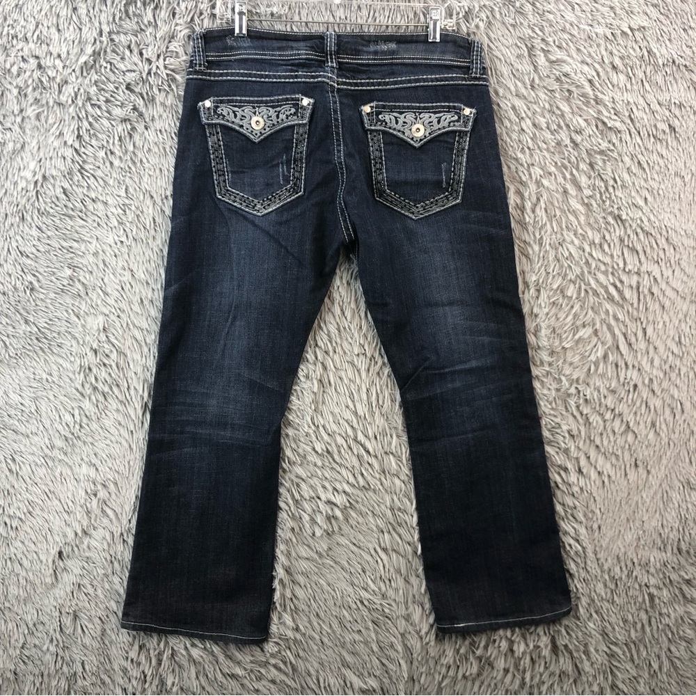 Stetson Jeans Womens Size 16 Regular Whiskered Distressed Denim Hemmed